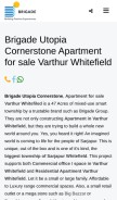 How brigadeutopiacornerstone.com looks like on a mobile device such as an iPhone.