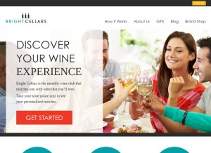 How brightcellars.com looks like on a tablet such as an iPad.