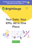 How brightgauge.co looks like on a mobile device such as an iPhone.