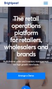 How brightpearl.com looks like on a mobile device such as an iPhone.