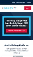 How brightspot.com looks like on a mobile device such as an iPhone.