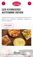 How briochedoree.fr looks like on a mobile device such as an iPhone.