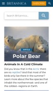 How britannica.com looks like on a mobile device such as an iPhone.