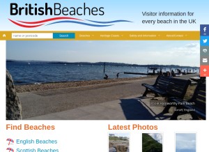 How britishbeaches.uk looks like on a tablet such as an iPad.
