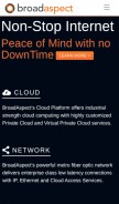 How broadaspect.net looks like on a mobile device such as an iPhone.