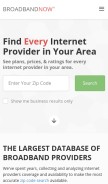 How broadbandnow.com looks like on a mobile device such as an iPhone.