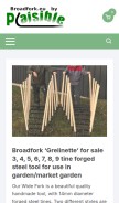 How broadfork.eu looks like on a mobile device such as an iPhone.