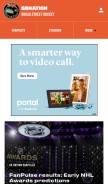 How broadstreethockey.com looks like on a mobile device such as an iPhone.