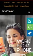 How broadvoice.com looks like on a mobile device such as an iPhone.