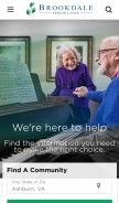 How brookdale.com looks like on a mobile device such as an iPhone.