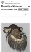 How brooklynmuseum.org looks like on a mobile device such as an iPhone.