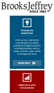 How brooksjeffrey.com looks like on a mobile device such as an iPhone.
