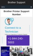 How brother-support.us looks like on a mobile device such as an iPhone.