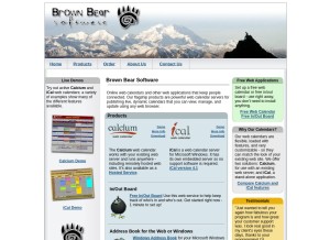 How brownbearsw.com looks like on a tablet such as an iPad.
