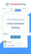 How browserling.com looks like on a mobile device such as an iPhone.