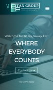 How brtaxgroup.com looks like on a mobile device such as an iPhone.