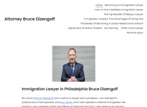 How brucedizengofflaw.com looks like on a tablet such as an iPad.
