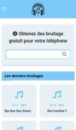 How bruitagegratuit.com looks like on a mobile device such as an iPhone.