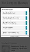 How brunettehair.top looks like on a mobile device such as an iPhone.