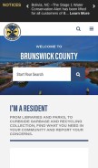 How brunswickcountync.gov looks like on a mobile device such as an iPhone.