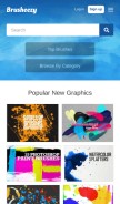 How brusheezy.com looks like on a mobile device such as an iPhone.