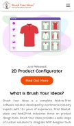 How brushyourideas.com looks like on a mobile device such as an iPhone.