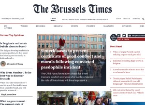 How brusselstimes.com looks like on a tablet such as an iPad.