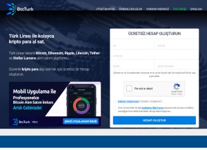 How btcturk.com looks like on a tablet such as an iPad.