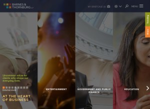 How btlaw.com looks like on a tablet such as an iPad.