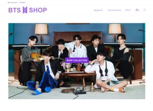 How btsmerchshop.org looks like on a tablet such as an iPad.