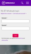How btwholesale.com looks like on a mobile device such as an iPhone.