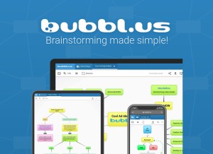 How bubbl.us looks like on a tablet such as an iPad.
