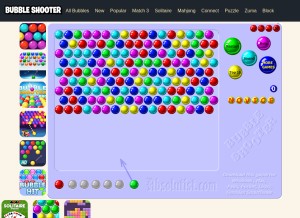 How bubbleshooter.net looks like on a tablet such as an iPad.