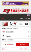 How buccaneers.com looks like on a mobile device such as an iPhone.