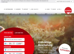 How buchbinder.de looks like on a tablet such as an iPad.