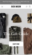 How buckmason.com looks like on a mobile device such as an iPhone.