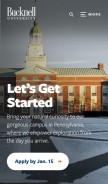 How bucknell.edu looks like on a mobile device such as an iPhone.