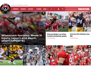 How buckys5thquarter.com looks like on a tablet such as an iPad.