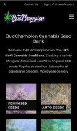 How budchampion.com looks like on a mobile device such as an iPhone.