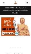 How buddhacharmbracelets.com looks like on a mobile device such as an iPhone.