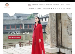 How buddhatrends.com looks like on a tablet such as an iPad.