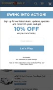 How budgetgolf.com looks like on a mobile device such as an iPhone.