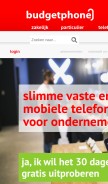 How budgetphone.nl looks like on a mobile device such as an iPhone.