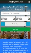 How budgetplaces.com looks like on a mobile device such as an iPhone.