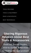 How budgetreviews.net looks like on a mobile device such as an iPhone.