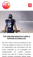 How budgetuniform.ae looks like on a mobile device such as an iPhone.