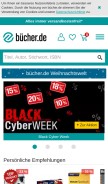 How buecher.de looks like on a mobile device such as an iPhone.