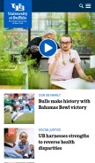 How buffalo.edu looks like on a mobile device such as an iPhone.