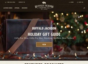 How buffalojackson.com looks like on a tablet such as an iPad.
