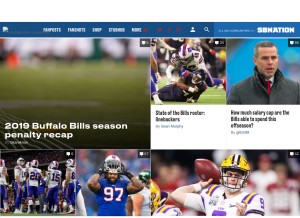 How buffalorumblings.com looks like on a tablet such as an iPad.